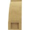 Ekena Millwork 5-inch W x 8-inch D x 12-inch H Lafayette Rough Cedar Woodgrain TimberThane Knee Brace, Primed BRCUR05X08X12LFTRCPR - alternate 5